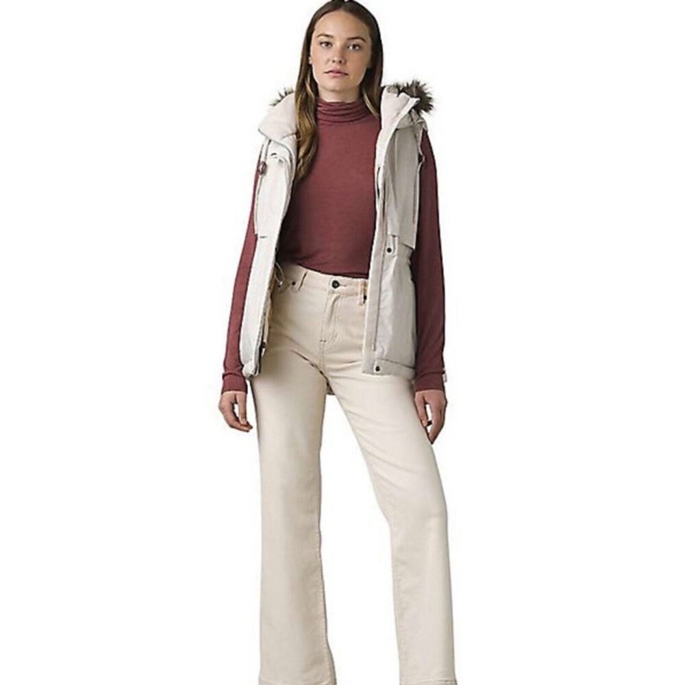 NWT ON SALE FOR END OF WINTER PRANA BANAJAARA GREY HEATHER VEST SZ SM $249 MSRP